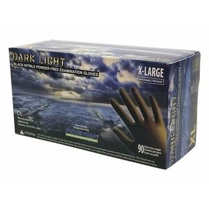 Adenna DARK LIGHT Exam Gloves Black 90 Non-Sterile Single Use Powder-Free XL